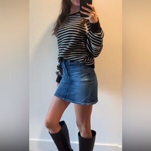 Adriano Goldschmied AG Denim Women High Rise Blue Indigo Wash Vera Mini Skirt